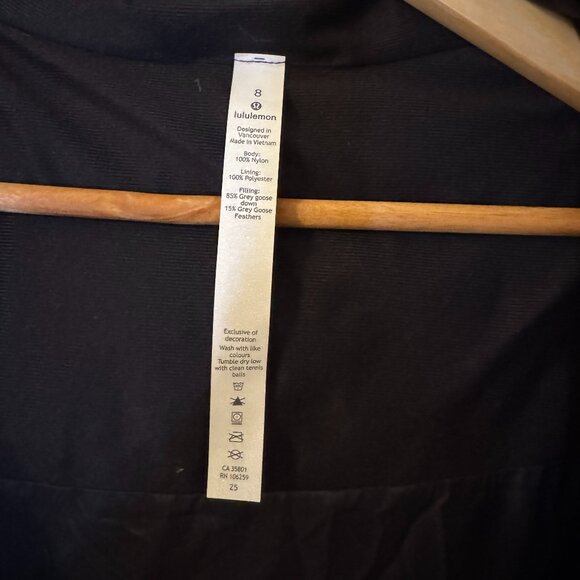 Lululemon Cloudscape Wrap Coat – Black – Size 8 - Picture 15 of 15